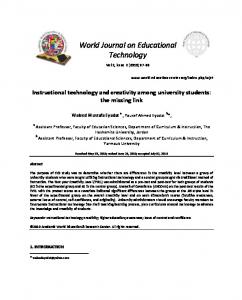 World Journal on Educational Technology - CiteSeerX