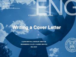 Writing a Cover Letter