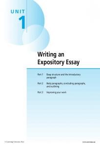 Writing an Expository Essay