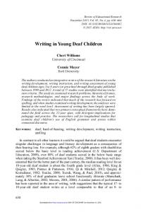 Writing in Young Deaf Children