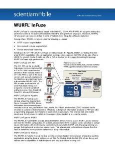 WURFL InFuze Product Description