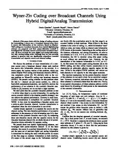 Wyner-Ziv Coding over Broadcast Channels Using ... - IEEE Xplore