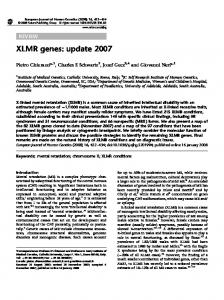 XLMR genes: update 2007 - Nature