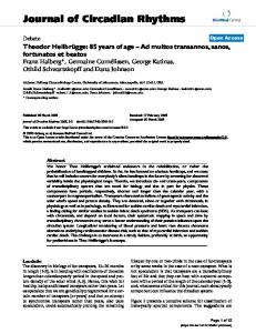 XML - Journal of Circadian Rhythms