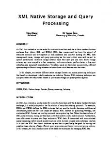 XML Native Storage and Query Processing - Semantic Scholar