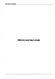 XMLUnit Java User's Guide - SourceForge