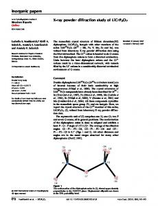 Xray powder diffraction study of LiCrP2O7