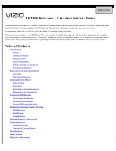 XWR100 Router User Manual