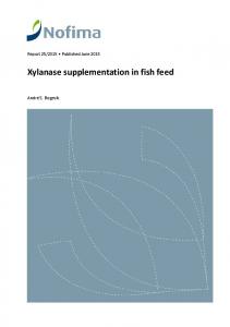 Xylanase supplementation in fish feed