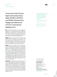 Y-chromosome Short Tandem Repeat