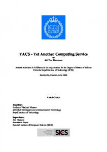 YACS - Yet Another Computing Service