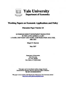 Yale University - SSRN papers