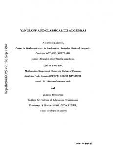 YANGIANS AND CLASSICAL LIE ALGEBRAS