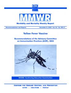 Yellow Fever Vaccine - CDC