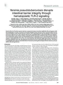 Yersinia pseudotuberculosis disrupts intestinal ... - Semantic Scholar