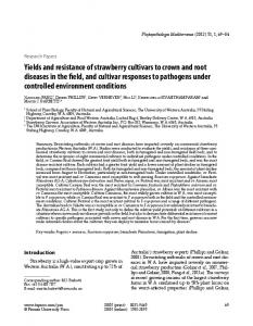 Yields and resistance of strawberry cultivars to crown and root ...