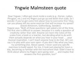 Yngwie Malmsteen quote