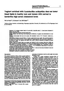 Yoghurt enriched with Lactobacillus acidophilus does not lower blood ...