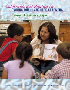 Young Dual Language Learners - Early Childhood Investigations