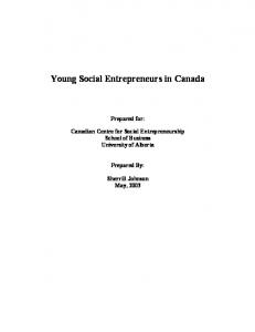 Young Social Entrepreneurs in Canada