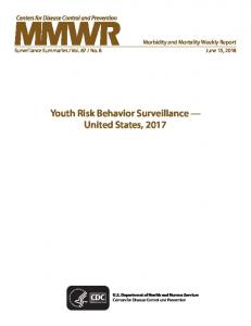 Youth Risk Behavior Surveillance - CDC