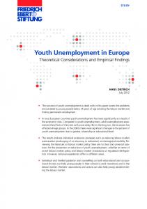 Youth Unemployment in Europe