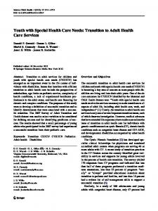 Youth with Special Health Care Needs: Transition to ... - Springer Link