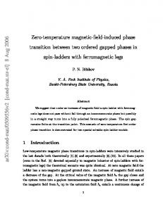 Zero-temperature magnetic-field-induced phase transition between ...