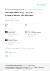 Zinc in wound healing