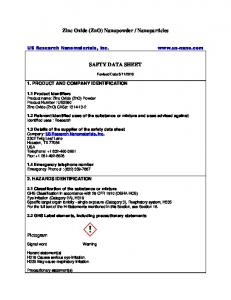 Zinc Oxide Nanoparticles (ZnO)