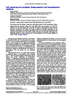 ZnO nanowires and nanobelts - Max Planck Institute of Microstructure ...