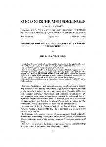 zoologische mededelingen - Naturalis repository