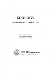 Zoology: higher secondary - second year